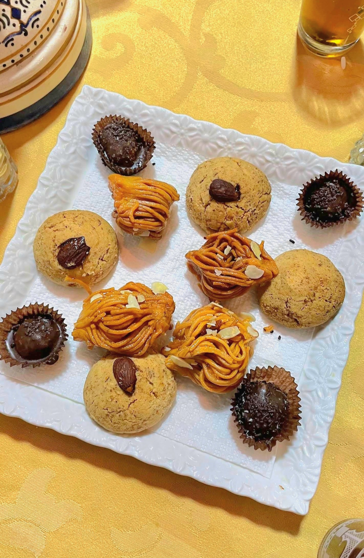 Honey & Almond Pastries — Pâtisseries au Miel — served at M'Riste Jouhar in Essaouira