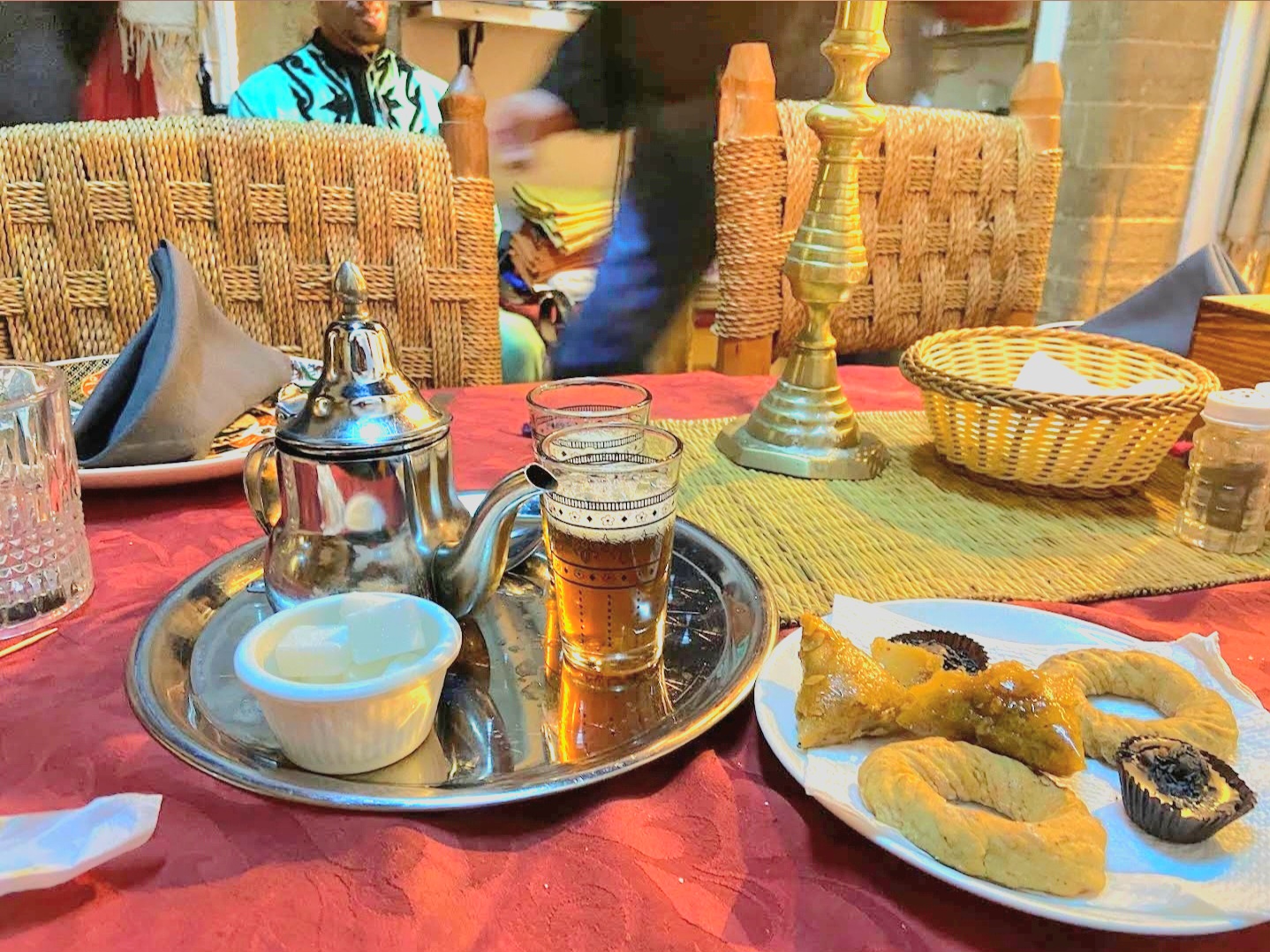 Moroccan Mint Tea — Thé à la Menthe — served at M'Riste Jouhar in Essaouira